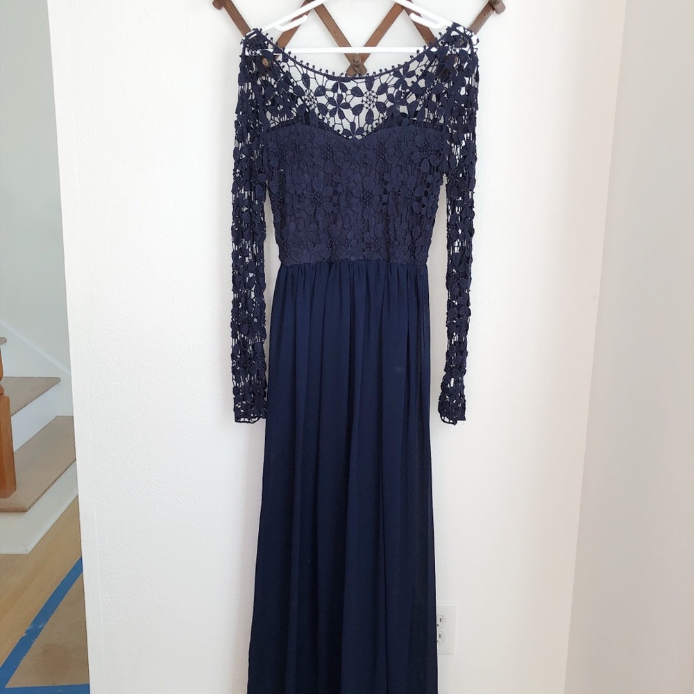 ASOS dark blue maxi dress